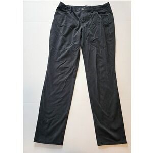 Nike Dri-FIT Pants Women 10 Black Golf Active Stretch Straight Leg 5-Pocket